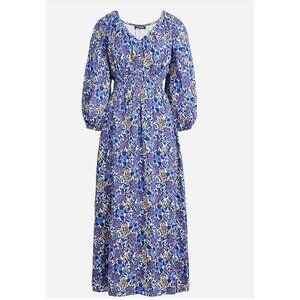 New! J.Crew V-neck midi dress in fête floral print, size: XS